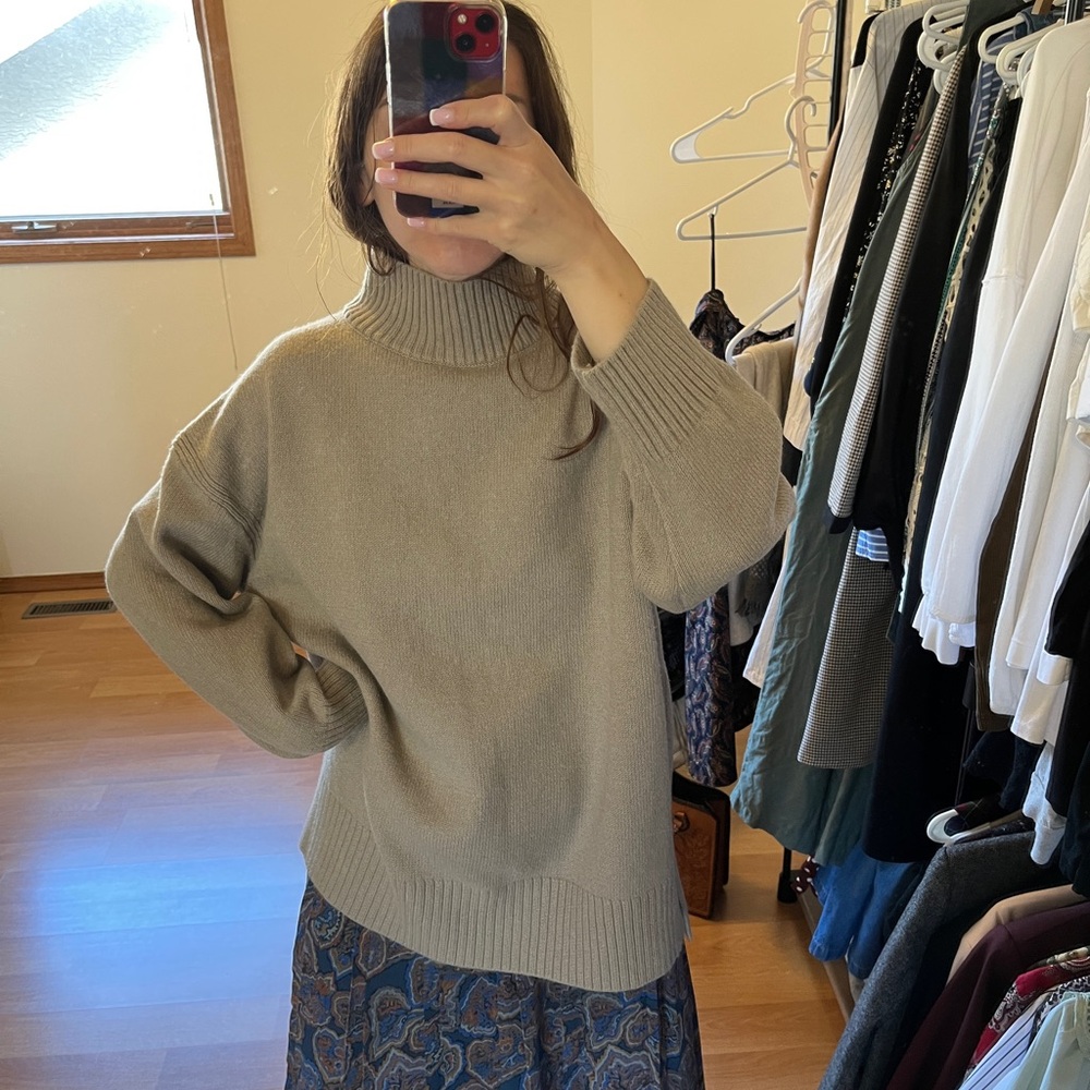 H&M Taupe Turtleneck Sweater